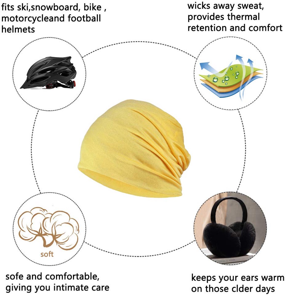 Slobbermuts van katoen, chemo, kanker, slapen, tulband, hoofddeksels, stretch, moslimhoofddoek voor dames en heren