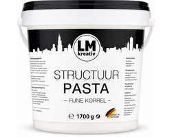 LM-Kreativ Structuurpasta - Modelleerpasta - Fijne korrel - Gebaseerd op Water - Wit - 1.7 kg