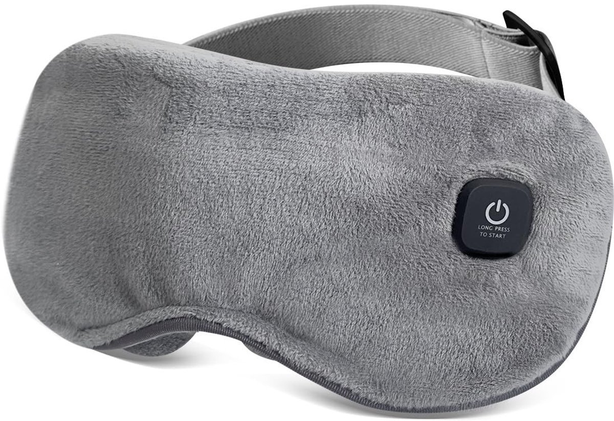 Dailygoods- Oogmasker Elektrisch Verwarmd - Draadloos Warm Oogkompres - 3 Warmteniveaus - Timerfunctie - Afneembaar Kussen - 25x11x3 cm - Warmtemasker