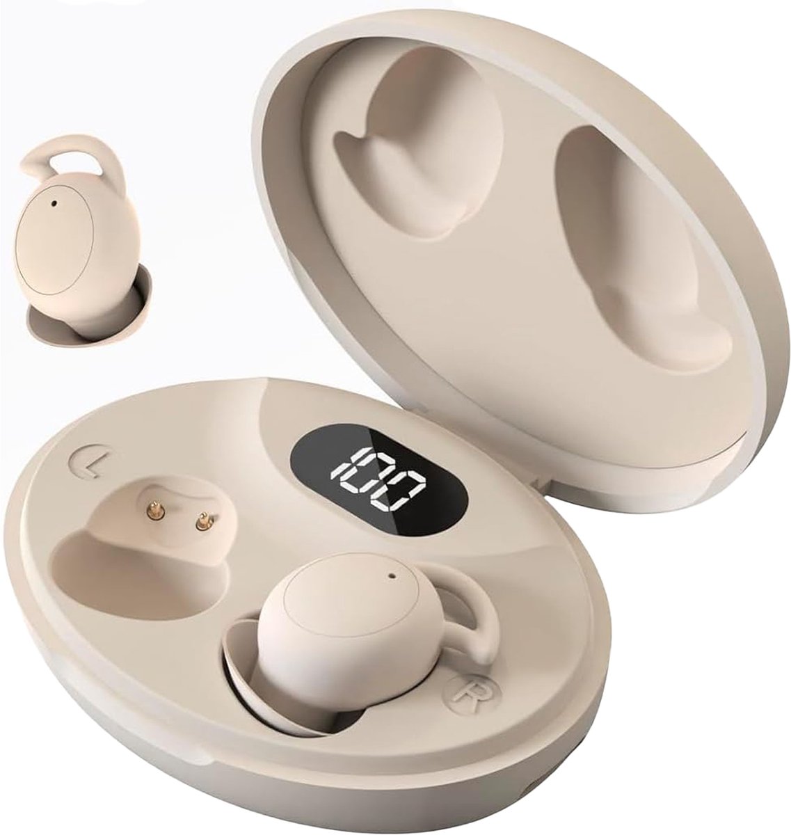 Slaaphoofdtelefoon - bluetooth, zachte hoofdtelefoon, onzichtbare slaaphoofdtelefoon, bluetooth 5.3, slaaphoofdtelefoon met 24 dB geluidsisolatie, 40 uur batterijduur, vermogensindicator
