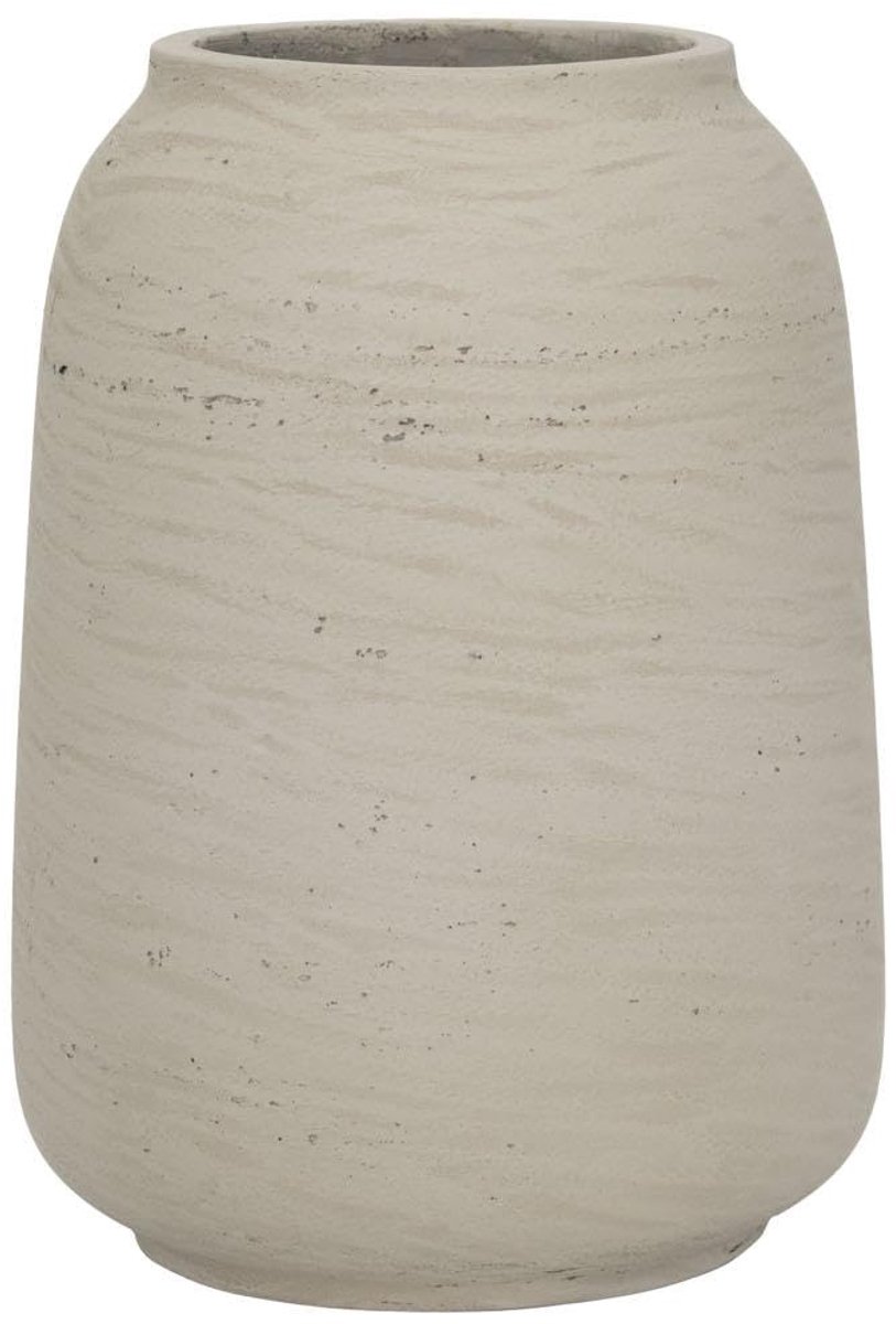Vaas grijs-grijs gewassen D 25 cm H 34 cm