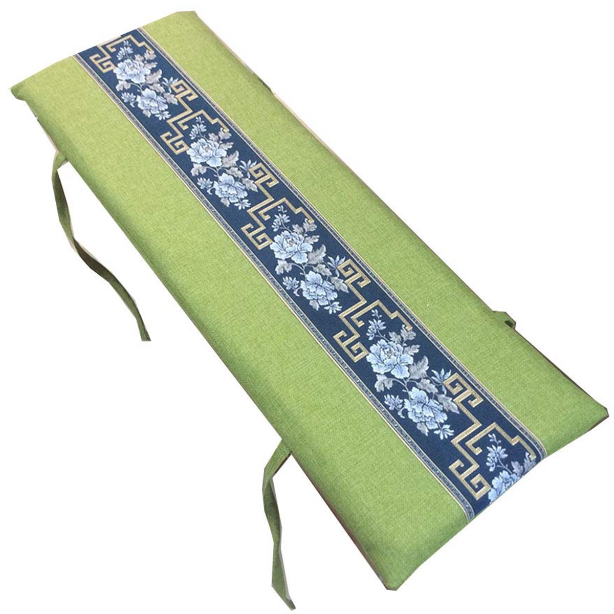 Bank Kussen met Bevestigingsbanden, 2 of 3 zits Bench Mat Pad Patio Bench Pad ligstoel kussen Vervanging Matras Pad Indoor Outdoor, 4cm Dikke Patio Rechthoek Bank Kussen-Groen 150×40×4cm (59×