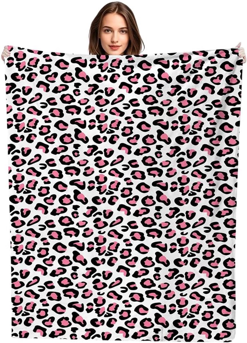 deken, luipaard deken, pluche fleece deken cartoon anime quilt spreid perfect voor thuis, slaapkamer, camping (100 × 150 cm)