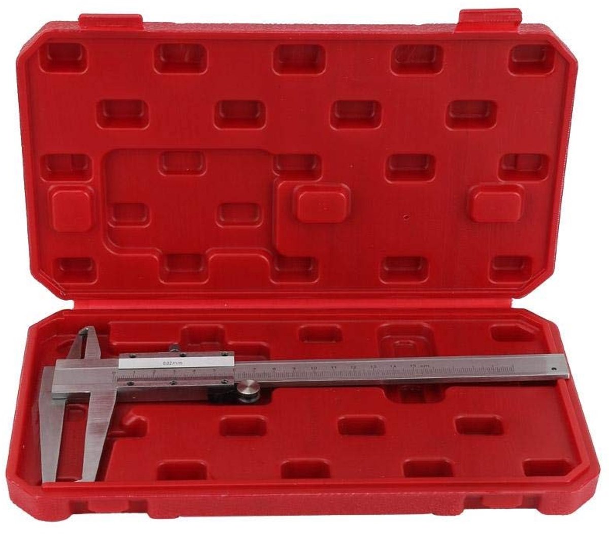 Dailygoods- Vernier Remklauw 9-150mm - Koolstofstaal - Meetnauwkeurigheid 0,02mm - Binnen Diameter - Micrometer Liniaal - Meetgereedschap