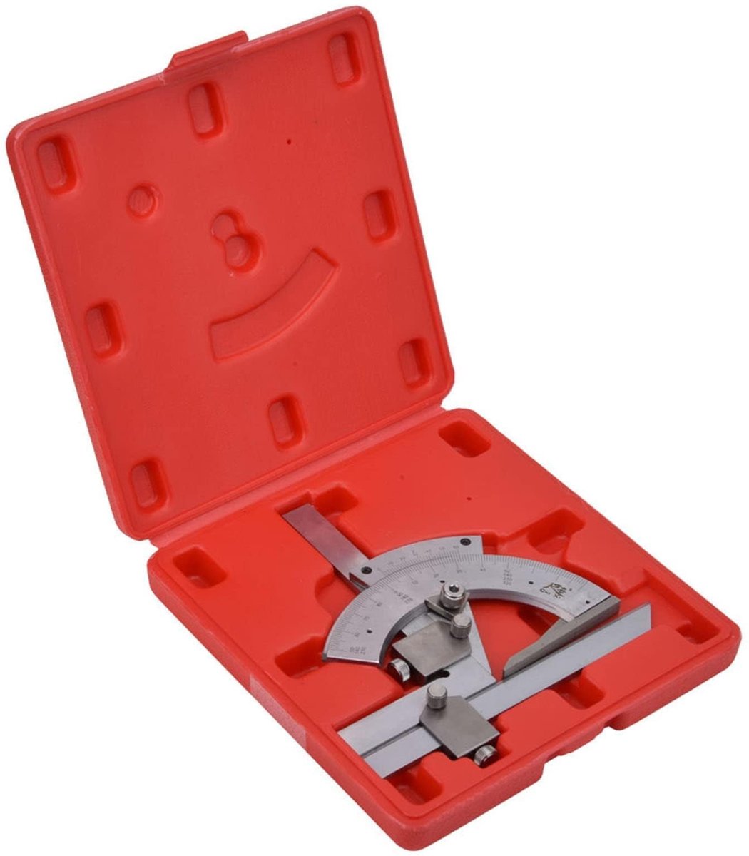 Dailygoods- Bevel Protractor 0 Tot 320° Precisie - Hoekmeter Digitaal - Winkelhaak - Koolstofstaal - Meetliniaal - Hoogwaardige Kwaliteit