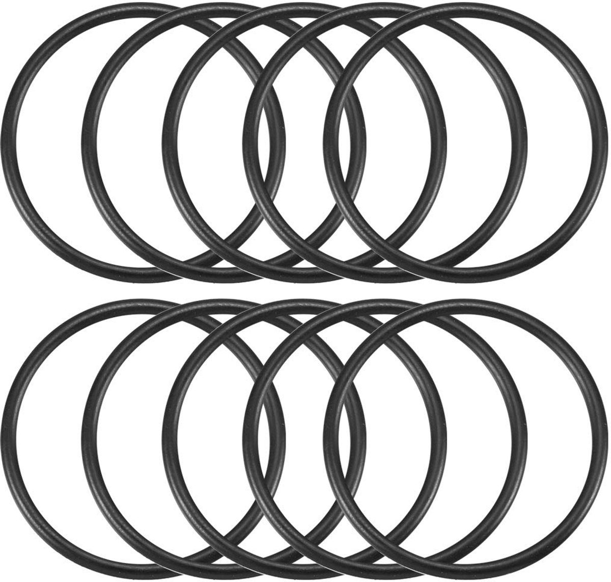 sourcingmap 38mm x 33.2mm x 2.4mm Zwart Rubber O Ring Olieafdichting Pakking 10 Stks