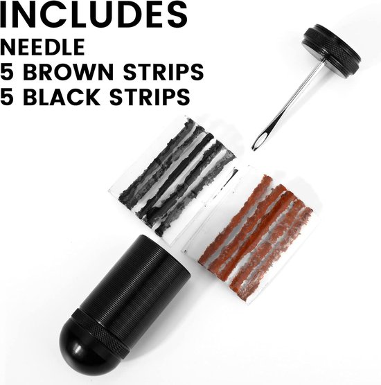 Fietsband Reparatiekit - Lekke Band Herstel - Onderweg Repareren - Tubeless Banden Geschikt - 10 Stuks Strips - Zwart — afbeelding 5