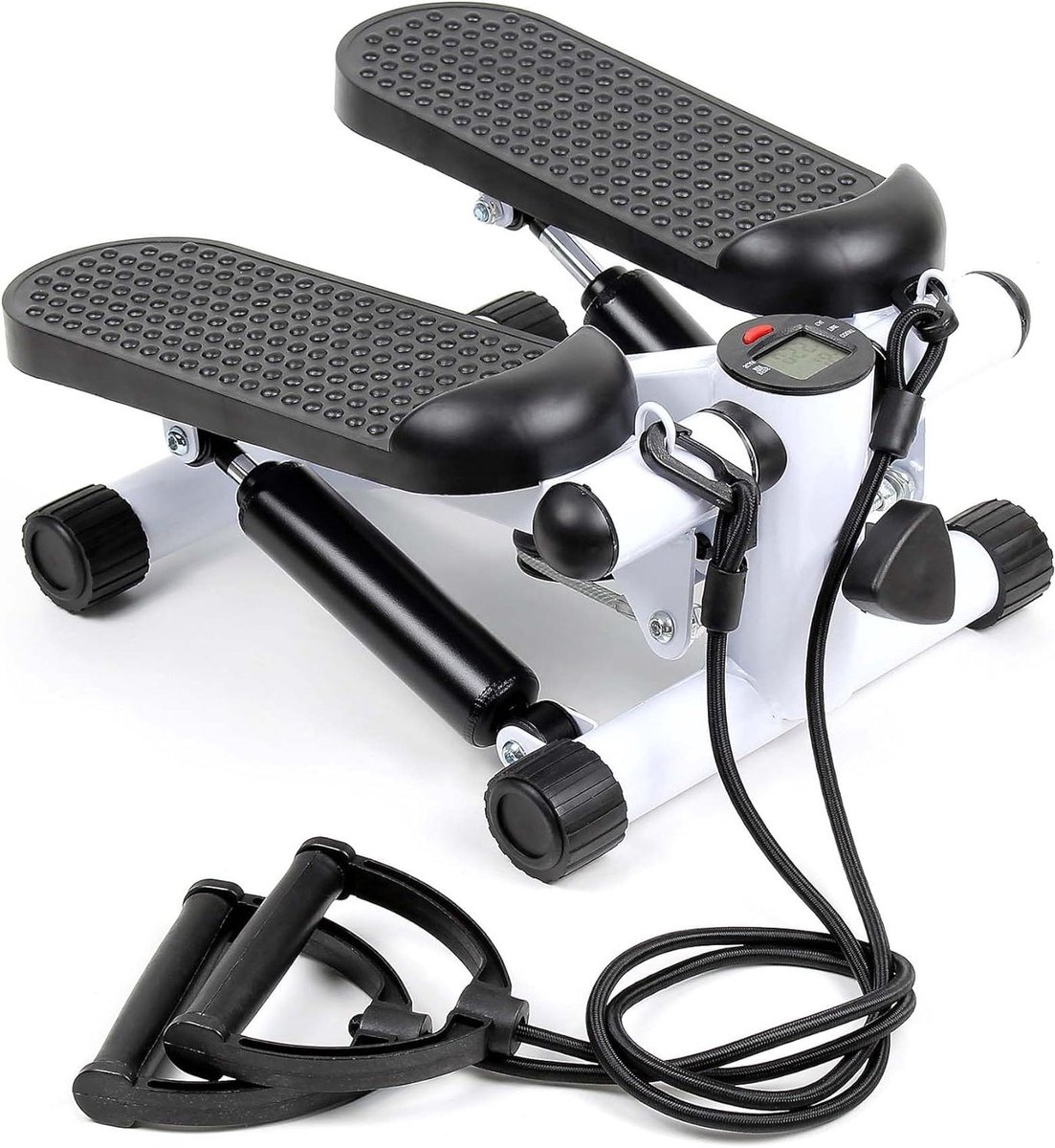Stepper met LCD-display - Hometrainer Benen - Thuis Trainen - Swing en Twist Beweging - 41x30x18 cm - Zwart