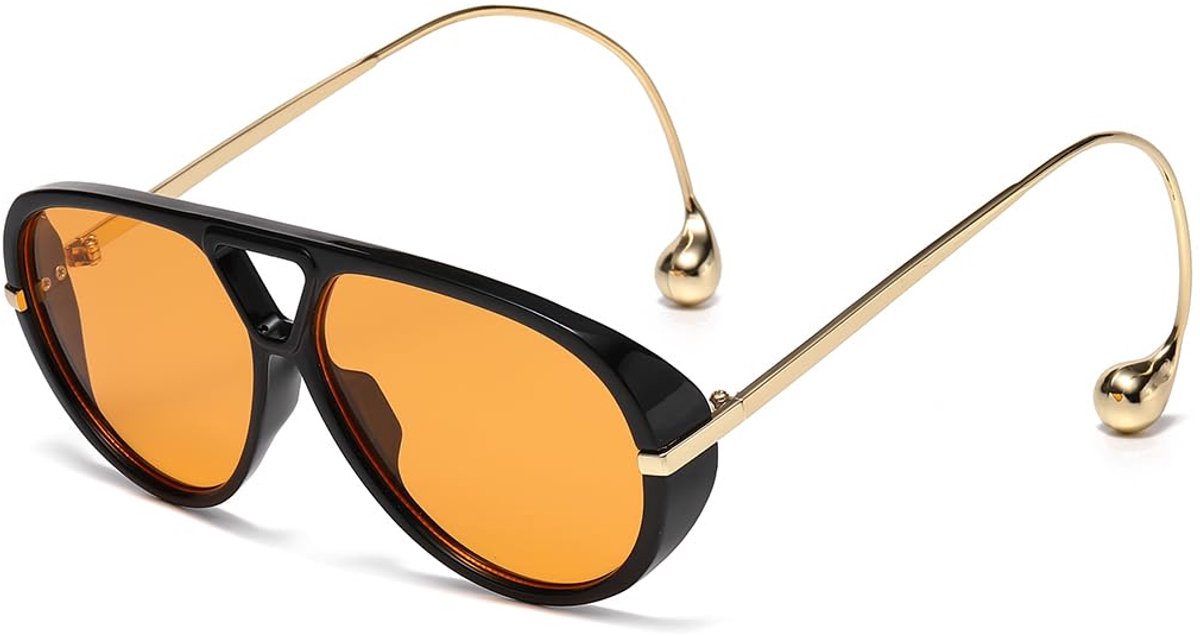 Keeper Retro Oversized Pilot Zonnebril voor Vrouwen Mannen Dubbele Brug Zonnebril Trendy Dames Luchtvaart Zonnebril Vintage Shades UV400