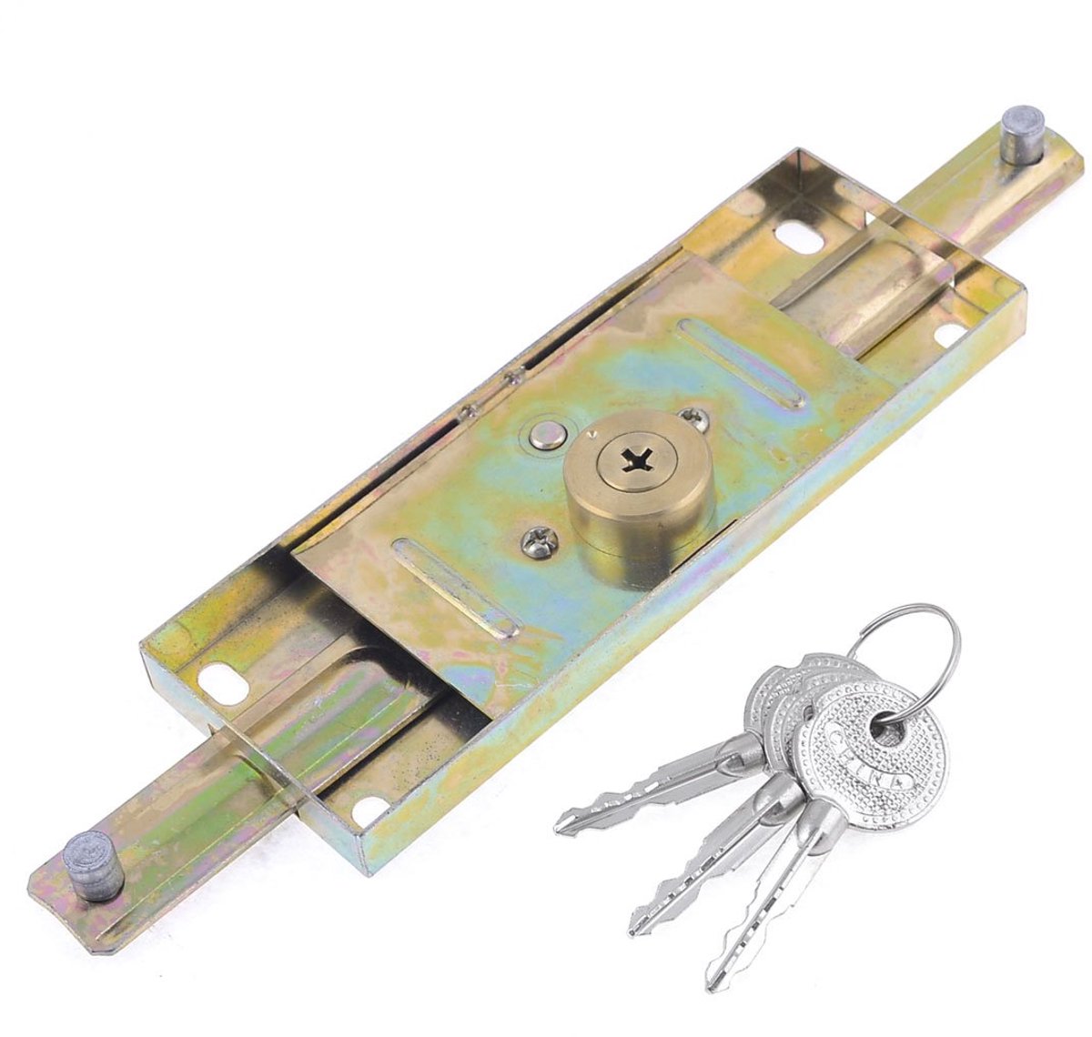 Sourcingmap - Shop Lagerrolling shutter gesloten deuren goudtint 23 cm lang w 3 verticale toetsen
