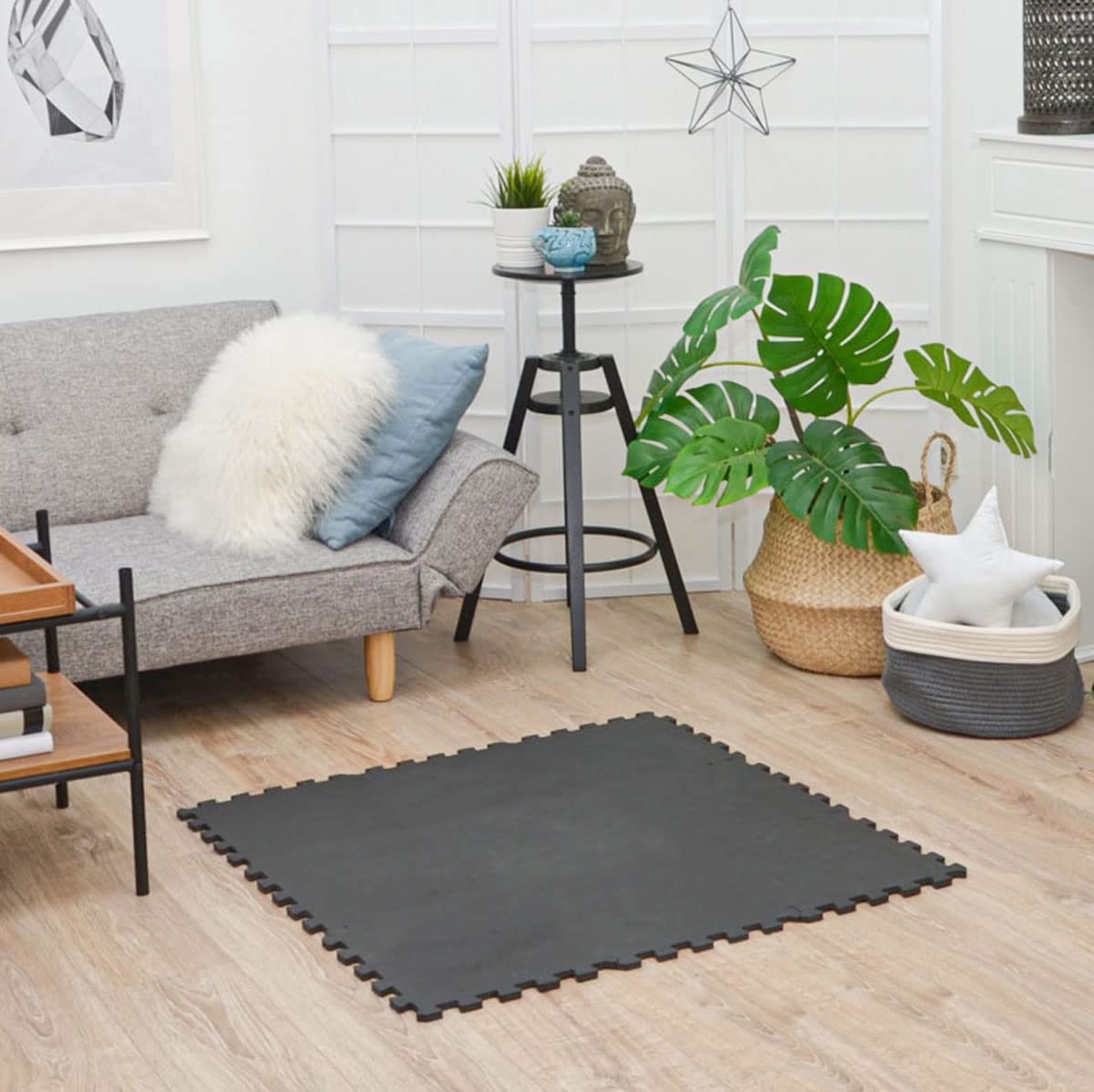 9-delige Baby Speelmat vanaf de Eerste Maand - 30x30 cm EVA Foam Tegels - Opvouwbare Kruipmat met Antislip Oppervlak - Zachte Kruipdeken en Puzzle Vloermat voor de Kinderkamer en Babykamer