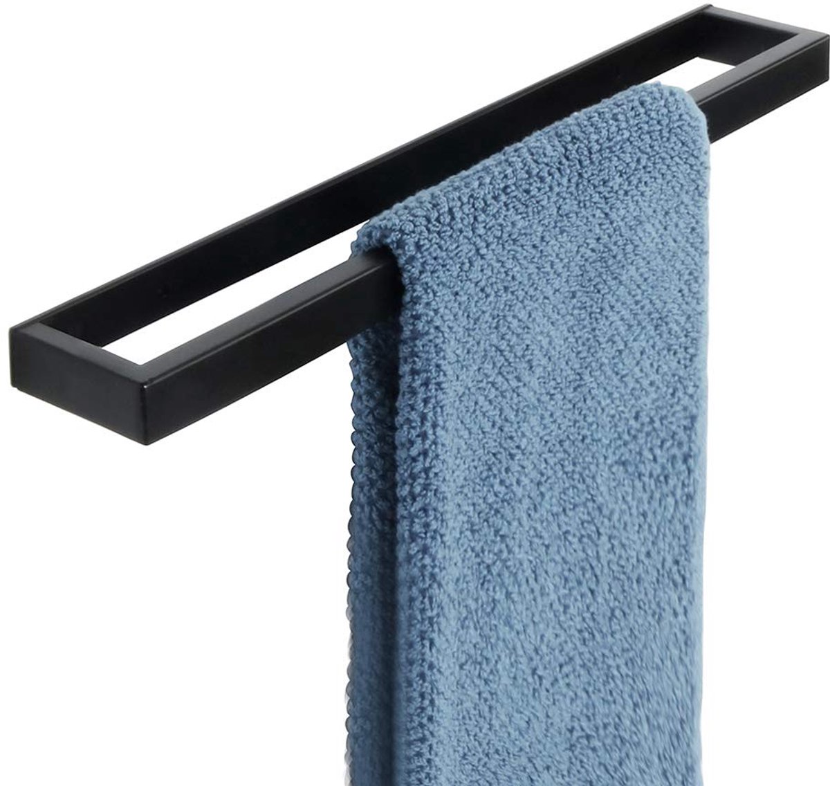 Badkamer Handdoekhouder Handdoekring Zwart Handdoekhouder Zonder Boren Roestvrij Staal SUS304, 40 CM Handdoekenrek Wandmontage Keuken, Badkamer, EGJF040-B
