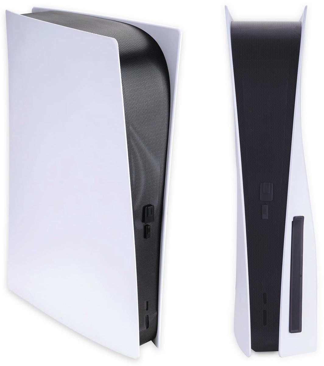 Stofilter & Poortplugset voor ps5 Disc & Digital Console - Ademend Net met 12 Siliconen Pluggen, Complete Stofbescherming voor ps5 Accessoires (Zwart)