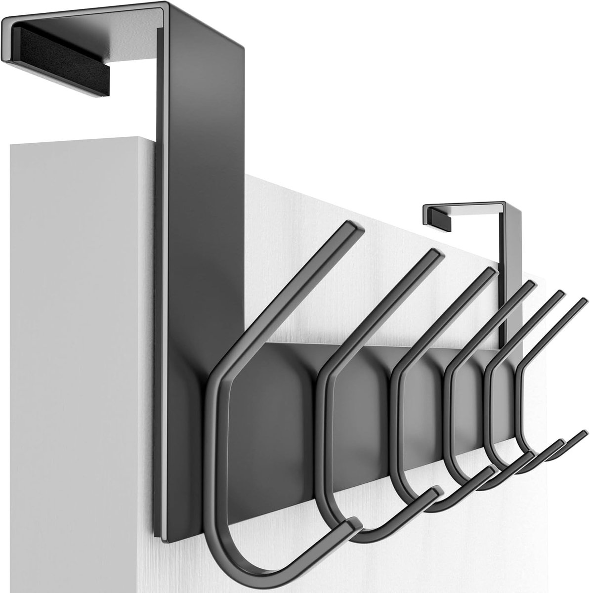 Over de Deur Haak, Handdoekrek voor Badkamer, RVS Kapstok met 6 Haken voor Jassen, Badjass