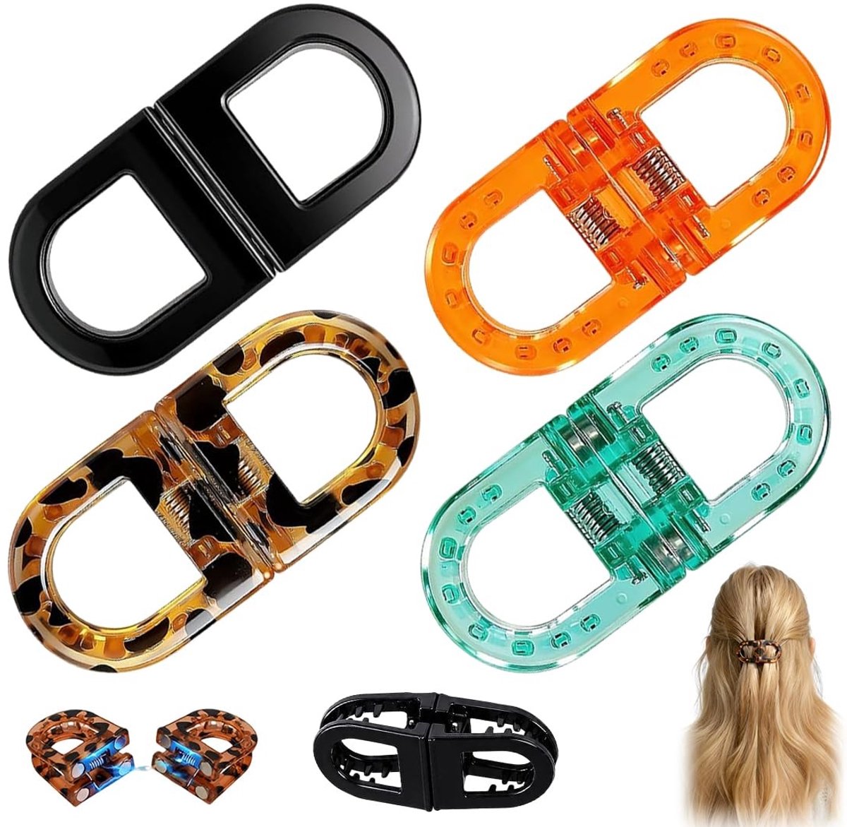 SolidKeus - Set van 4 Antislip Haarspeldjes met Magnetisch Ontwerp