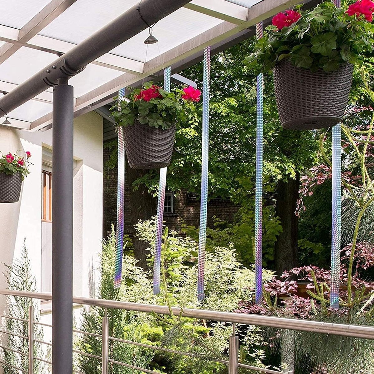 Effectieve vogelafschrikband van 80 m x 4,5 cm voor tuin en dak, reflecterende en afschrikmiddelen tape voor vogels