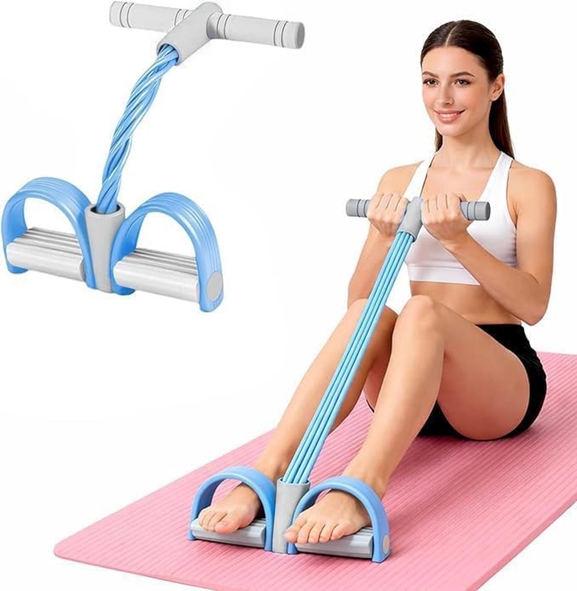 SolidKeus - 6 Tube Weerstandband met Pedalen voor Fitness