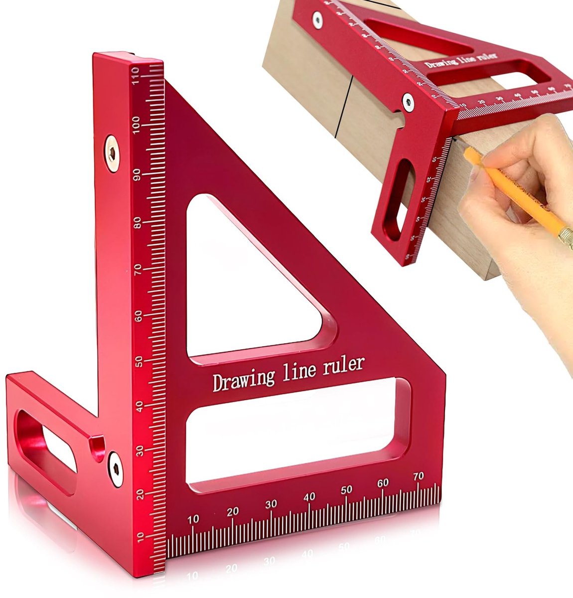 SolidKeus - 3D Hoekmeter van Aluminium voor Precisie Metingen