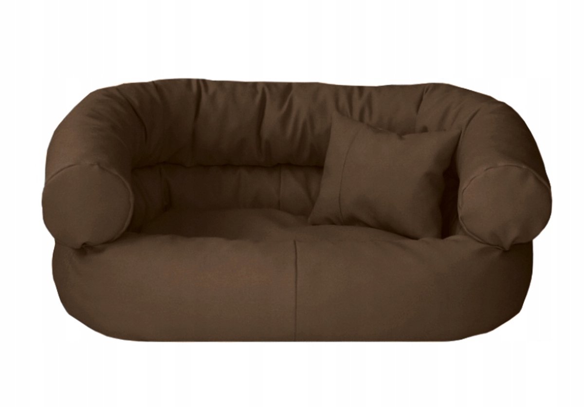 Hondenmand "M" 80x60cm, bruin, kunstleer, comfortabel en wasbaar