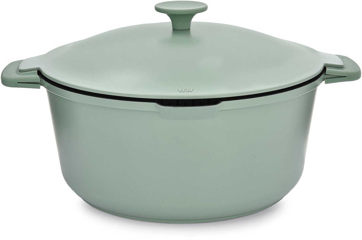 Ambition Fern Pan met Deksel 28cm 6.6L - Zalmkleurig, Inductie