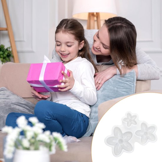 3 Stuks Siliconen Gietvorm Bloemen, Siliconen Bloemen Mal voor Epoxyhars, Gips en Kaarsen, DIY Boho Decoratie voor Woonkamer en Lente — afbeelding 4
