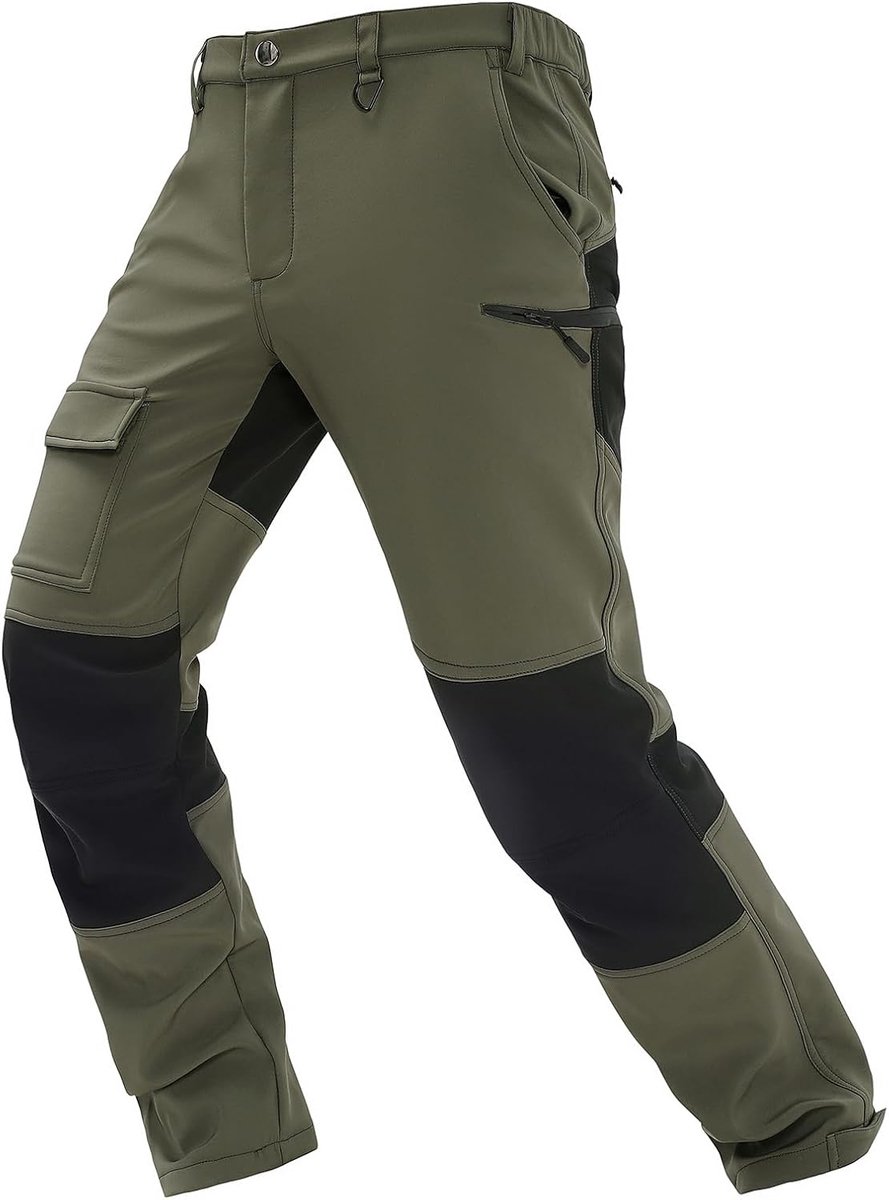 Softshell Fleece Gevoerde Wandelbroek Waterbestendig Winter Warm Winddicht Outdoor Wandelbroek