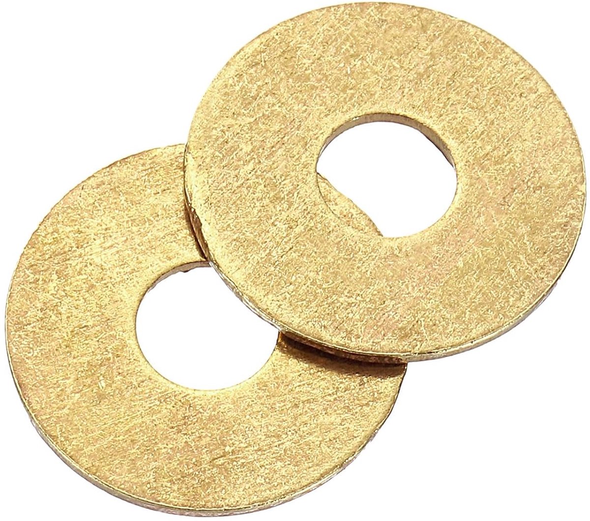Set van 20 stuks sluitringen, M6 x 18mm x 0.8mm messing ring bijlagschijven assortiment, platte borgschijven afdichtring metalen schijven voor schroeven bouten moeren
