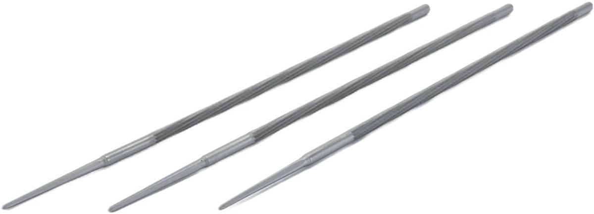 3 stuks kettingzaagvijlen, ronde vijlen, 200 mm x 5,5 mm, handmatig slijpen van zaagkettingen, voor het repareren en slijpen van zaagkettingen