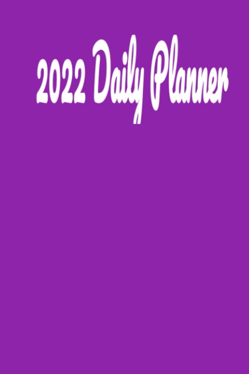 2022 Daily Planner with a solid purple cover. 6x9 365 days 7 days a week on each page paperback. Time management, increase productivity, and organize ... To do list and notes. Habit builder.