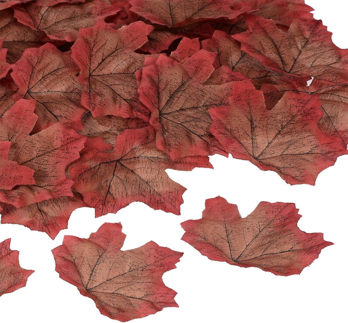 Kunstbladeren, 300 stuks herfst esdoorn herfst nepblad voor bruiloft feest Thanksgiving Halloween decoratie, koffierood