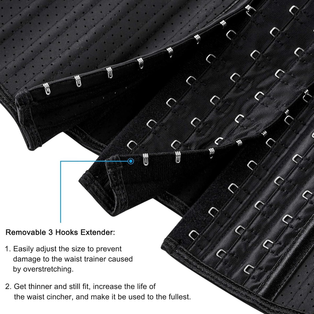 Tailletrainer voor vrouwen, korset, cincher, body shaper, gordel, trimmer met stalen baleinen, extender
