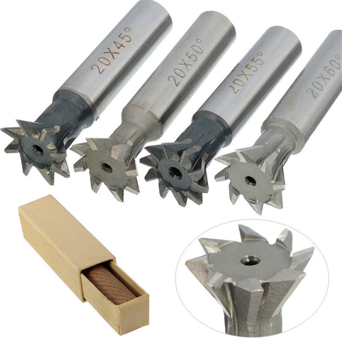 20 Mm 45/50/55/60 graden zwaluwstaart Cutter End Mill Cutter Frees - 55 °