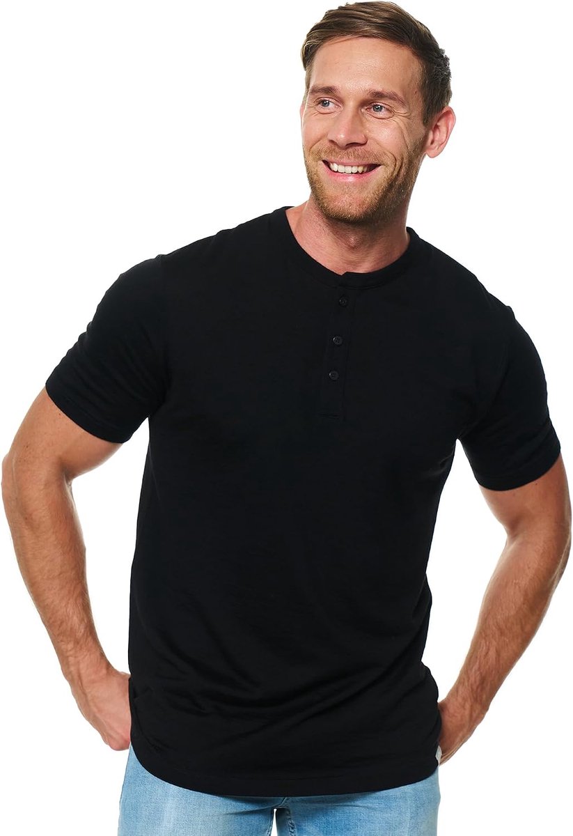 Wollen T-shirt voor heren - T-shirt met korte mouwen van merinowol voor heren, sportief, lichtgewicht, thermisch basislaagje, wandel-T-shirt