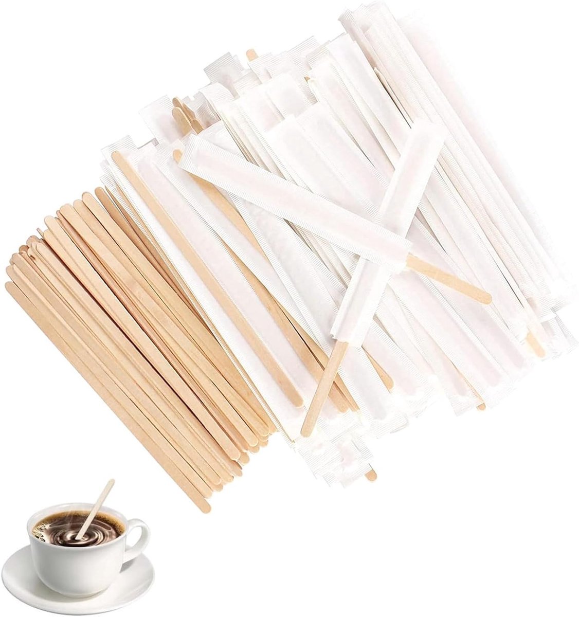 Houten stokjes koffie multifunctionele roerstaaf 14 cm wegwerp koffiestaafjes houten stokjes om te roeren voor warme en koude dranken