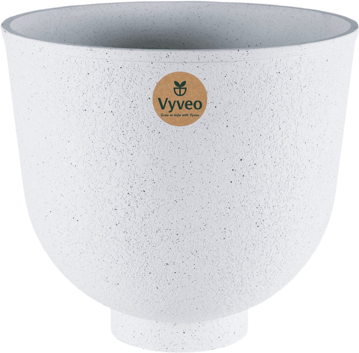 Vyveo - Bloempot Orb - 42x39 - Wit - Bloempot voor binnen en buiten - Lichtgewicht - Breukbestendig - Vorstbestendig - UV-bestendig