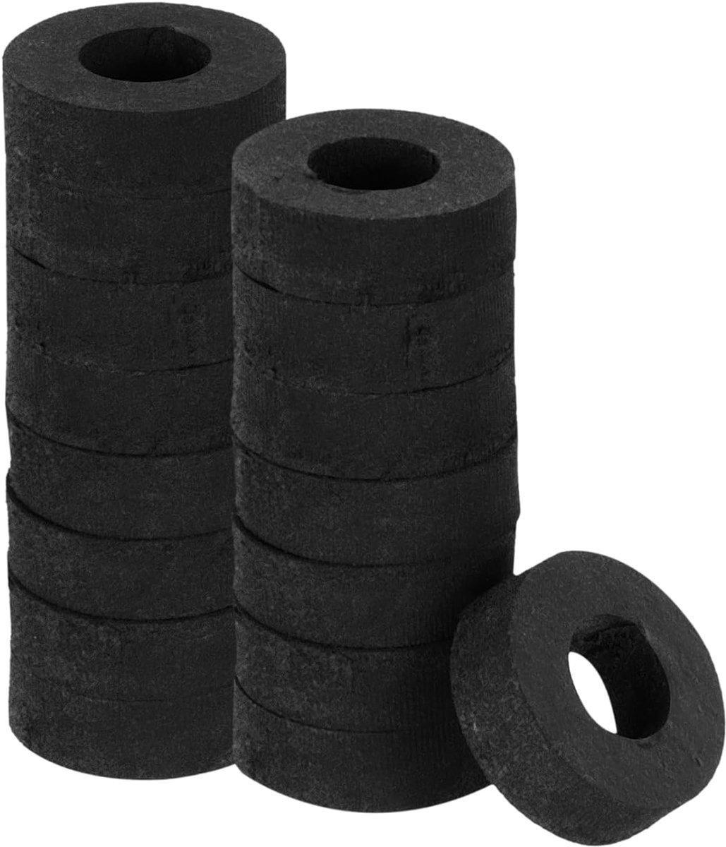 Rubberen sluitringen, 24 stuks, 19 mm, OD, 10 mm, ID, 6 mm dik, rubberen spacer, rubberen afstandhouder, rond, zwart, platte rubberen schijven voor huis en auto-accessoires