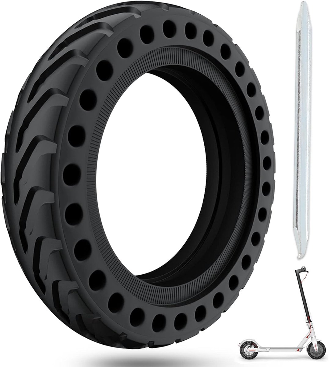8,5 inch E-scooter solide banden, 8 1/2 massief rubberen banden, 50/75-6.1 binnenbandloze massief rubberen banden voor Xiaomi 1S/Pro 2/M365/M365 Pro/3/3 Lite/Essential en alle 8,5 inch