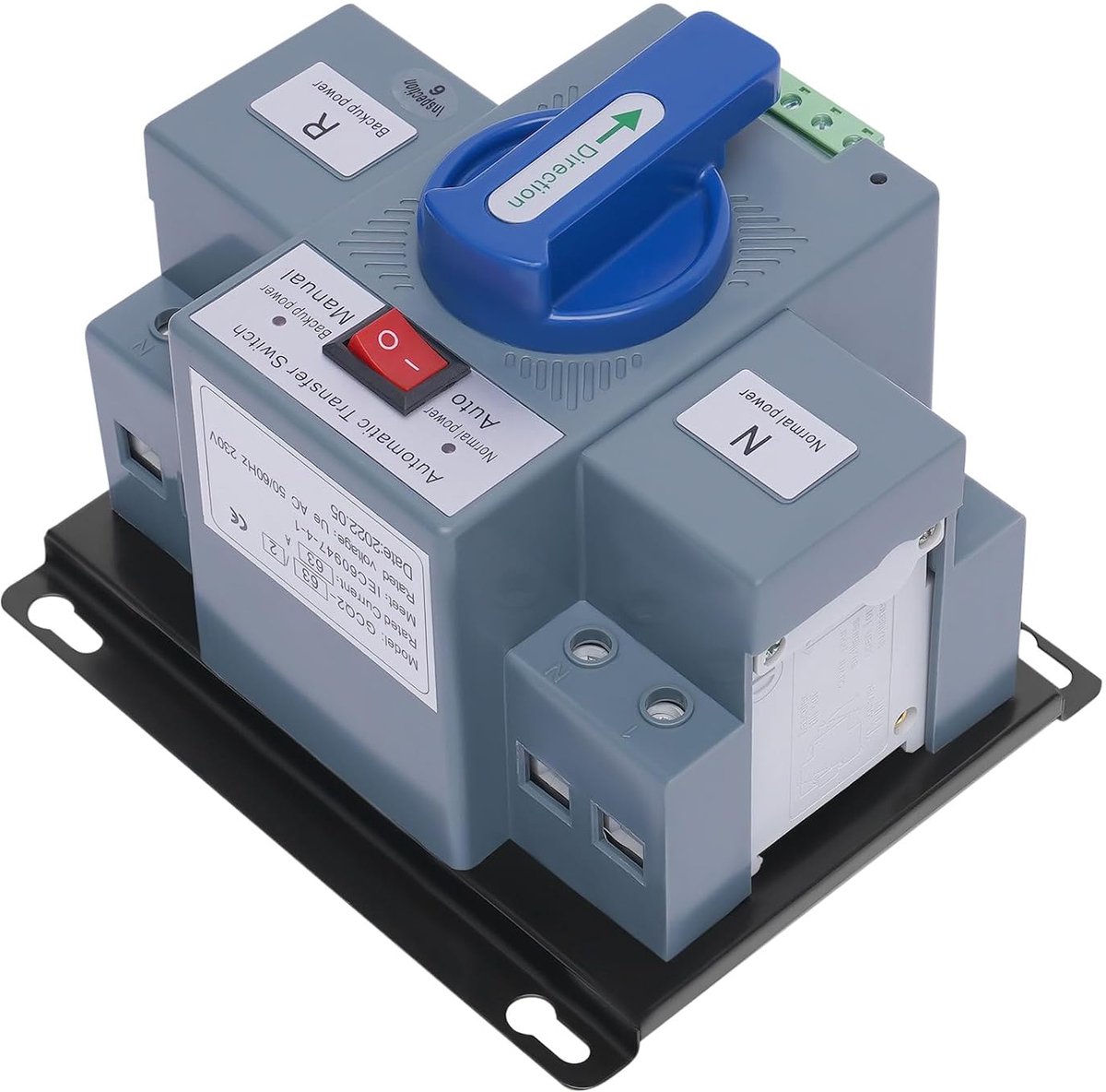 Voedingsschakelaars, 2P, 63A, 220V, automatische overdrachtsschakelaar, overdrachtsschakelaar met lichtweergave, IP63, automatische stroomschakelaar voor huishoudelijke stroom,
