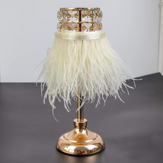 3 meter 10-15 cm beige struisvogelveer trim franje voor DIY naaien, knutselen, kostuums decoratie — afbeelding 3