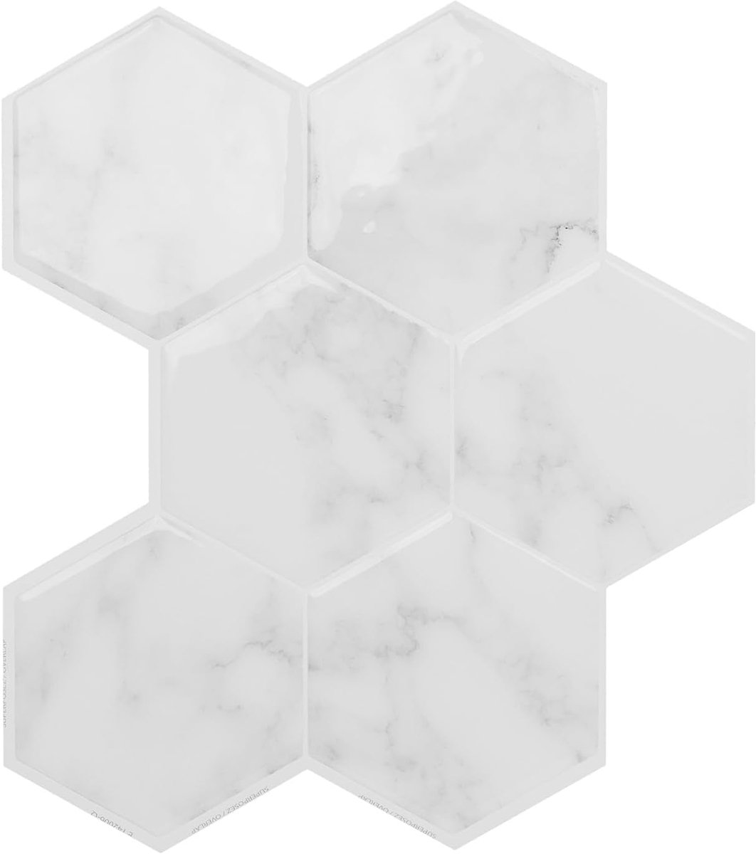 Tiles Plaktegels Zelfklevend, Metro Smaragdgroen, 29,34x21,28 cm | Set van 5 (0,26 m²), Glanzend, Hitte-/vochtbestendig, Laag VOC, Keuken/Badkamer, Ideaal voor huurders, Gemaakt in Canada