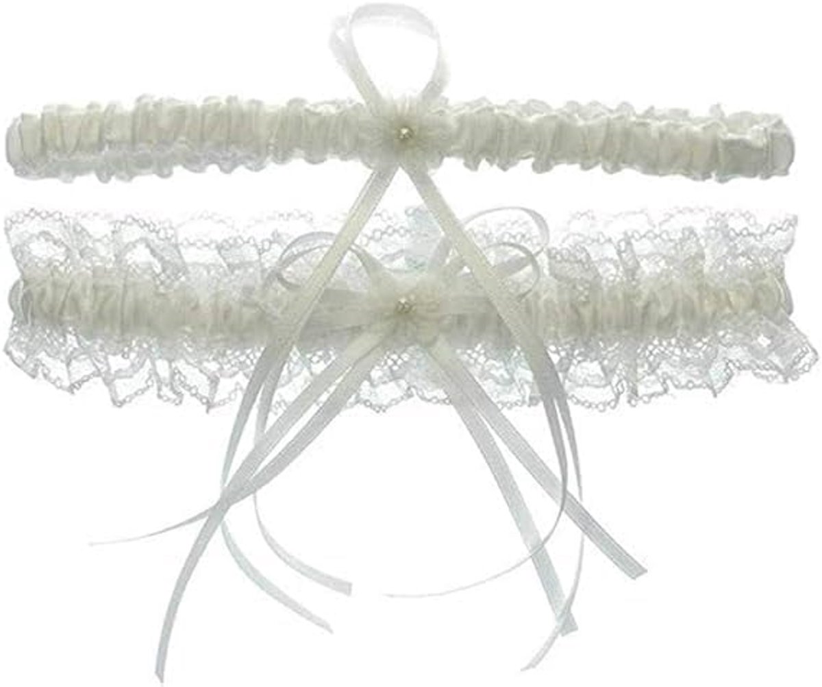 Kousenband voor bruiloft, kousenband, bruidskousenband, elastische kousenbanden voor bruiloft, vrijgezellenfeest, jubileum, 2 stuks