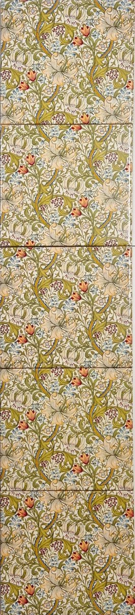 Elzusha - Gouden Lelie Decoratieve Tegels Set van 5