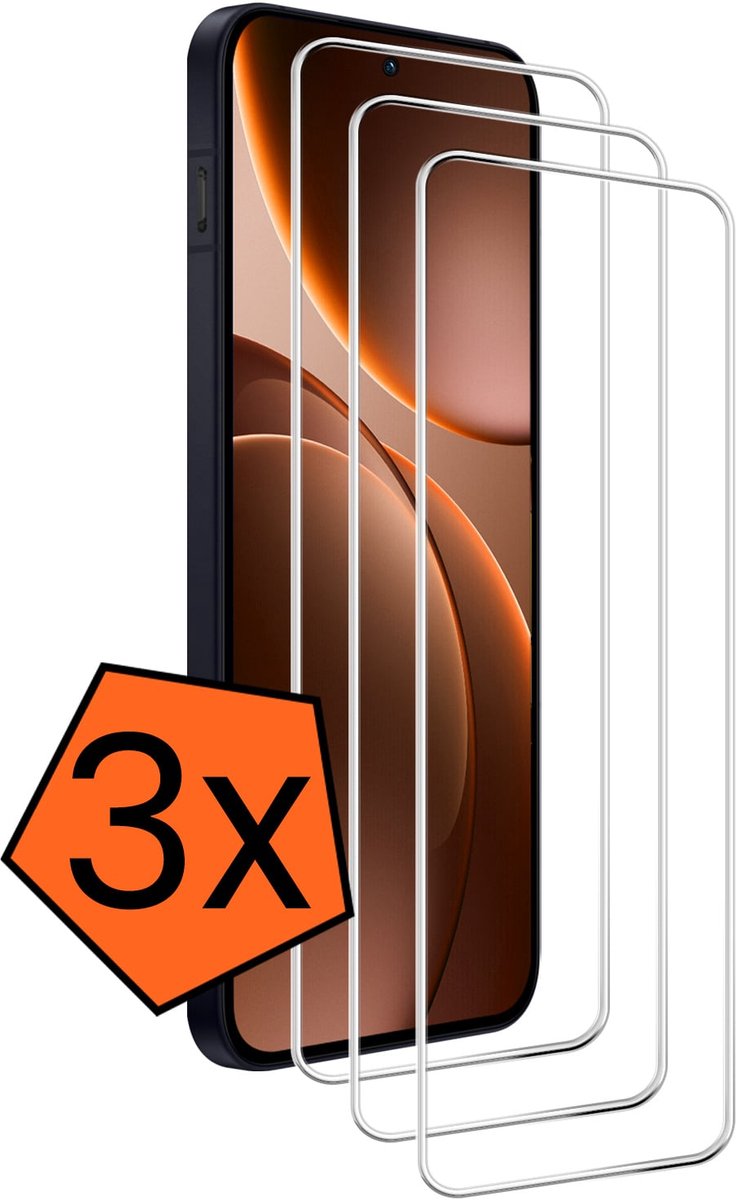 Screenprotector - 3 Stuks - Geschikt voor OPPO Find X9 - Extra Sterk - Gehard Glas - Beschermglas - Tempered Glass - Screen Protector