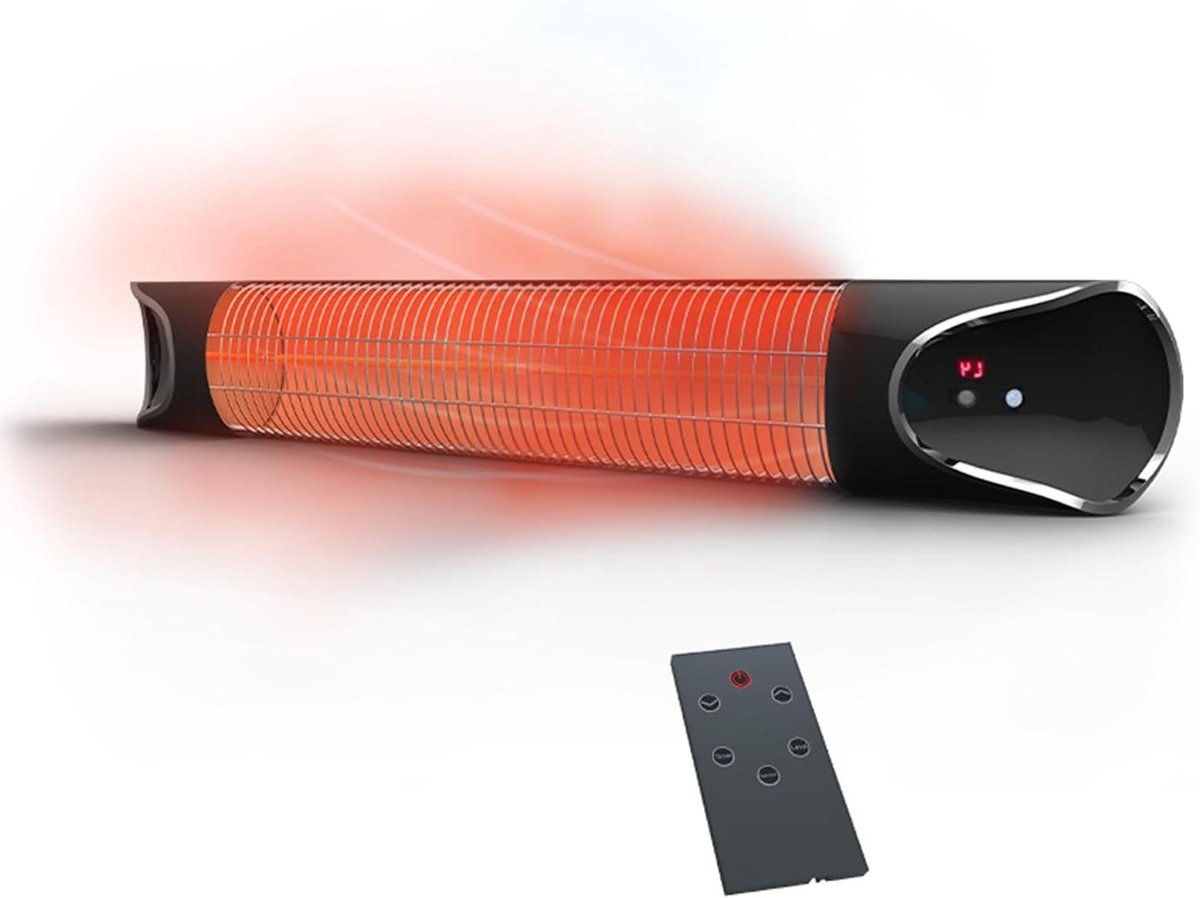 Infrarood Heater - Terrasverwarmer - Buiten Verwarmen - Met Bewegingssensor - 2000W - Zwart