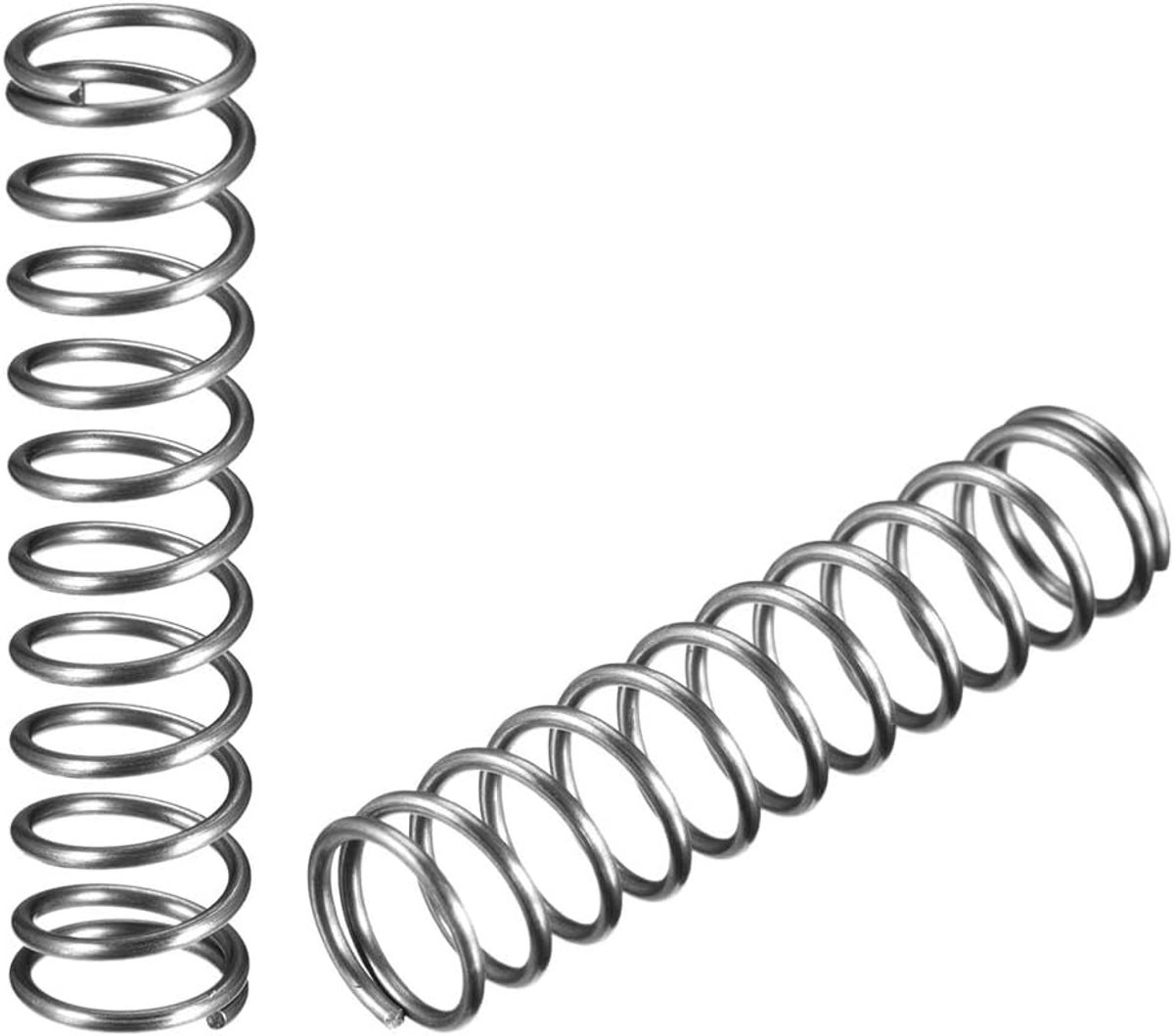 Sourcing map 15 stuks edele staalspoel verlengd drukveer 1,2 x 8 x 25 mm 1.2x12x50mm-10pcs