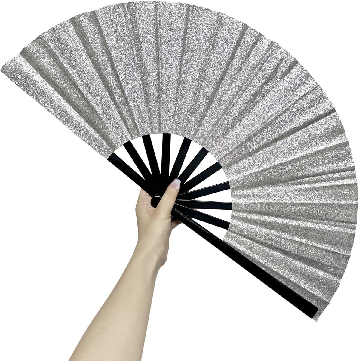 Waaier voor dames, reflecterend, huisdecoratie, draagbare waaier, Chinese retrostijl, geschikt voor dagelijks gebruik, dans, woondecoratie