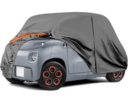 Volledige garagehoes vervanging voor Citroen Ami/Opel Rocks-e/Electric/Fiat Topolino 2020-2024, Autodekzeil, Autozeil, Garage, Autozeil, Ademend, Waterdichte Reflecterende Strips, Grijs