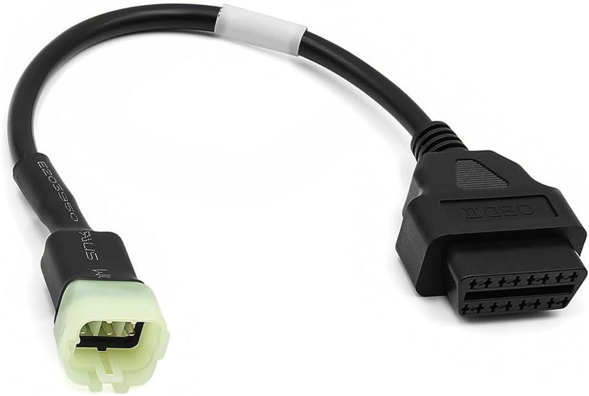 6-polige naar 16-polige diagnosekabeladapter, compatibel met Kawasaki motorfietsen naar Kline/Canbus motorfiets OBD scanner lezer