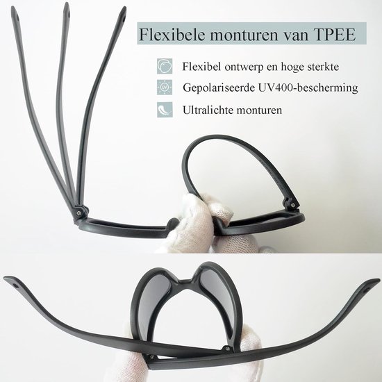 Babyzonnebril voor kinderen van 0-3 jaar, gepolariseerde flexibele montuur voor peuters — afbeelding 4