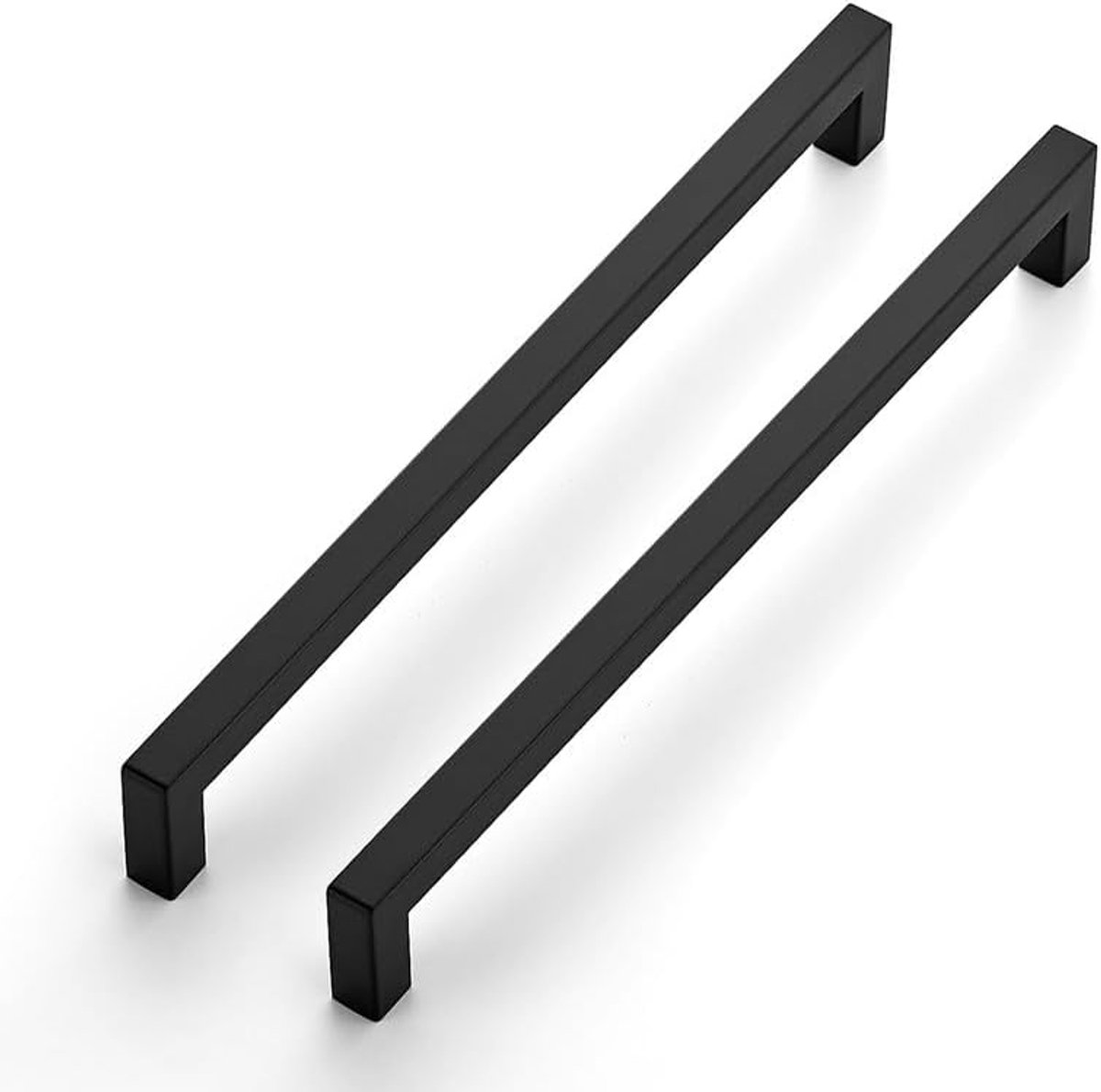10 stuks 256 mm kastgrepen, meubelgrepen, zwart, greep voor keukenkast, vierkante greep, roestvrij staal, deurgreep voor keukengrepen